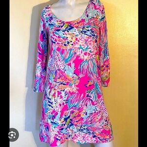 Lilly Pulitzer Devon Dress in Tiki Pink EEEUC